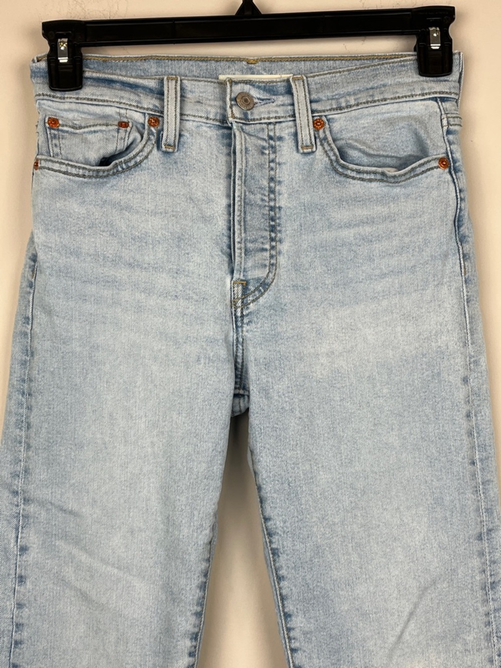 LEVI'S Premium Wedgie Straight Jeans Light Wash Size 28 - Picture 4 of 9
